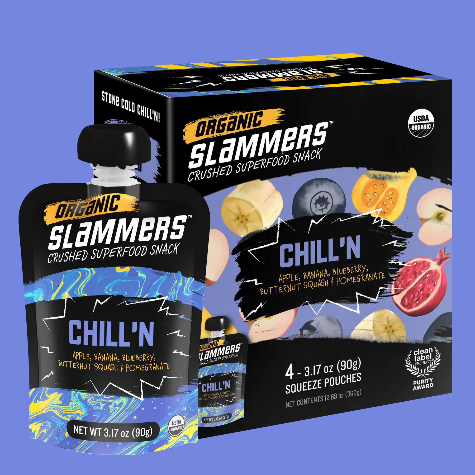 Slammers Chilln pouch and box_blue background